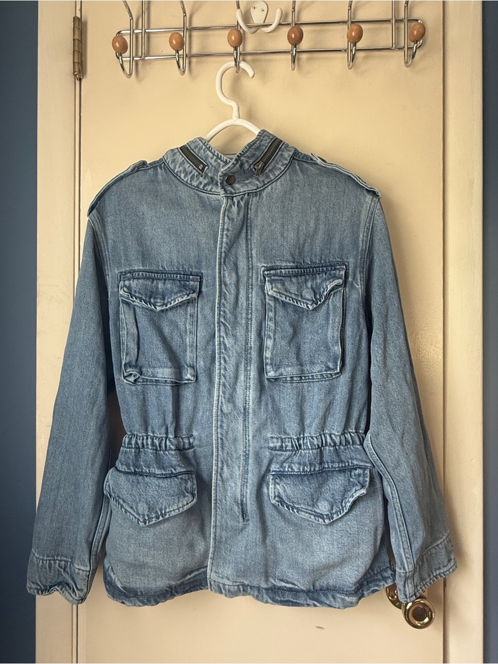 Lucky Brand “Liquid” Denim Luxe Utility Jacket TENCEL Lyocell NWT Medium